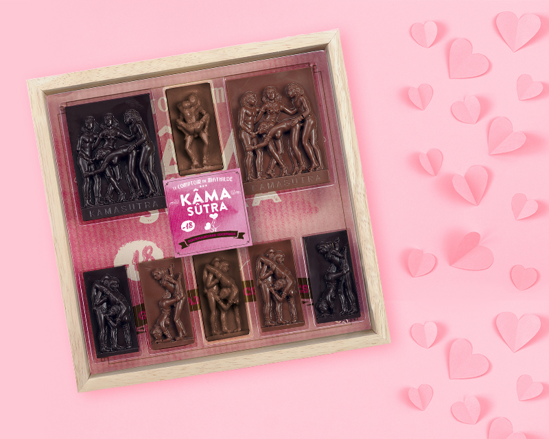 Coffret de chocolat Kamasutra - Noir et Lait