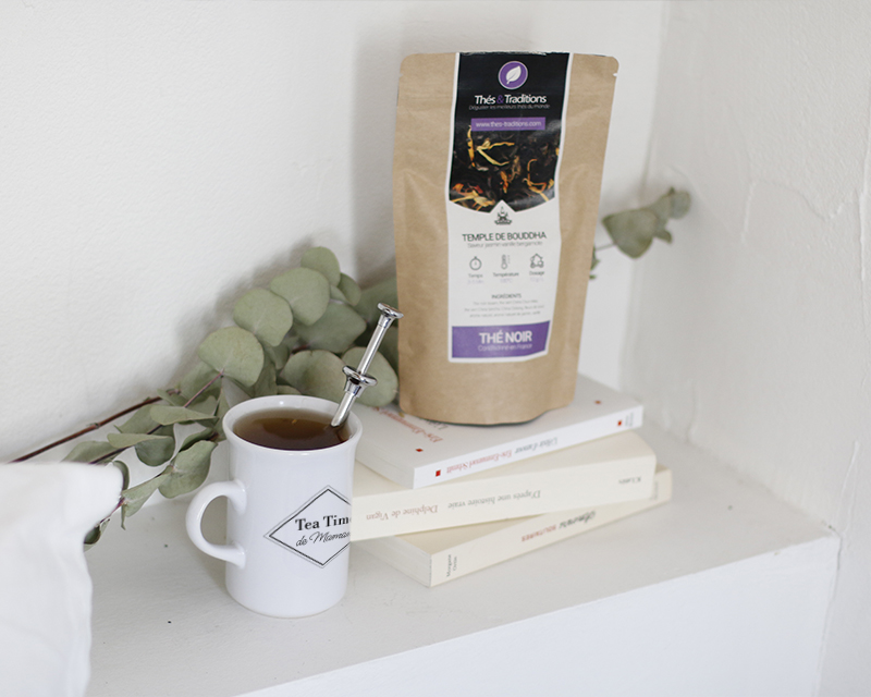 Coffret mug personnalisé, thé et boule à thé