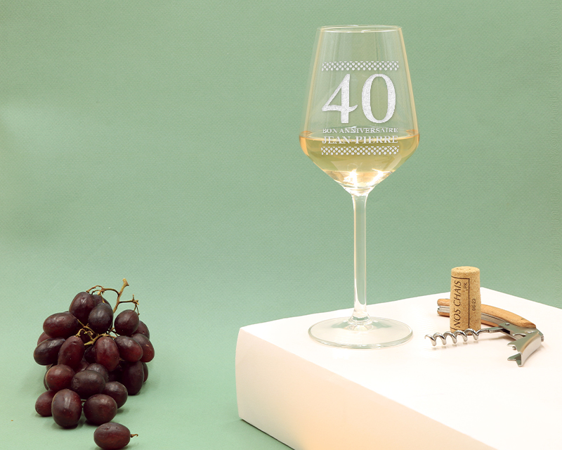 Verre à vin personnalisé - Anniversaire