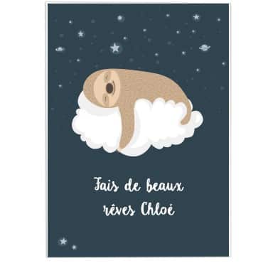 Affiche Personnalisable - Paresseux