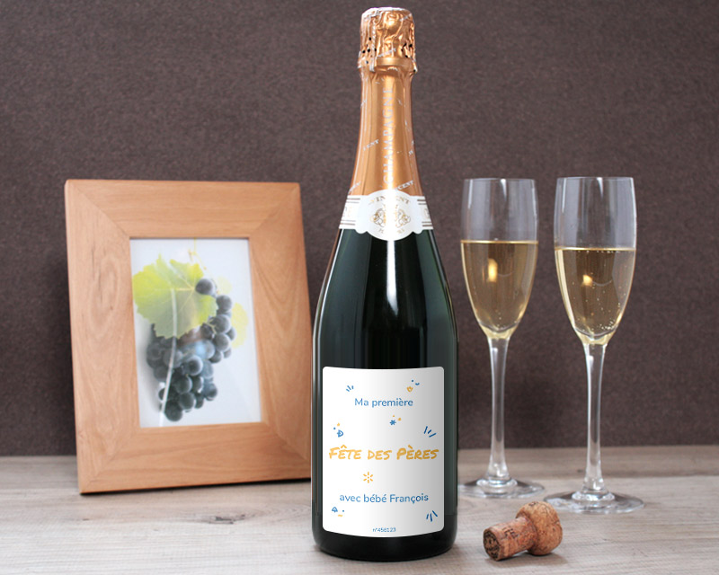 Bouteille de Champagne personnalisable - Première Fête des Pères