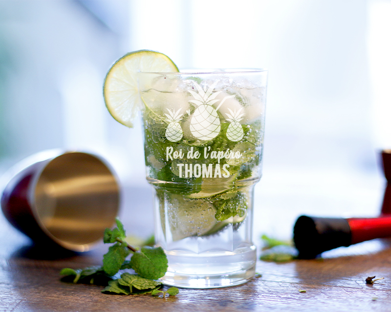 Verre à mojito personnalisable - Collection Été Ananas