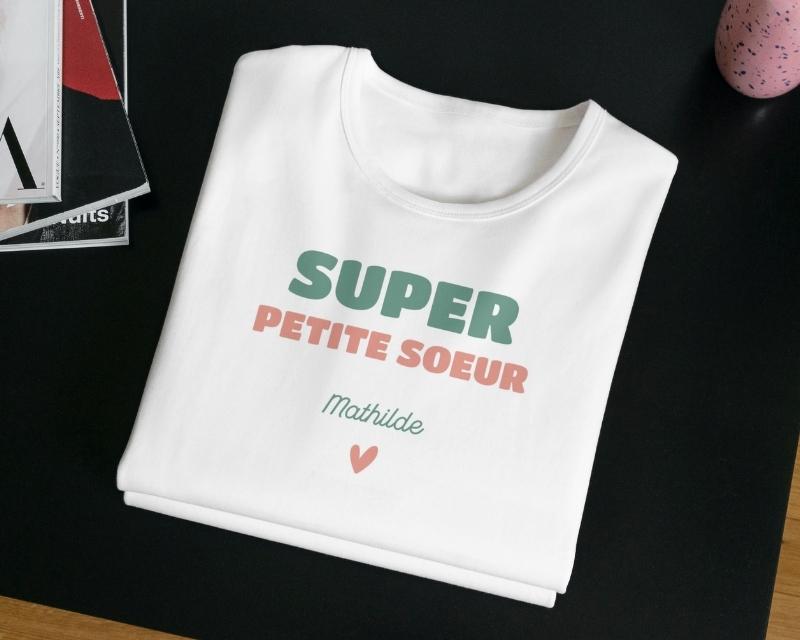 T-shirt femme personnalisé - Super Petite soeur
