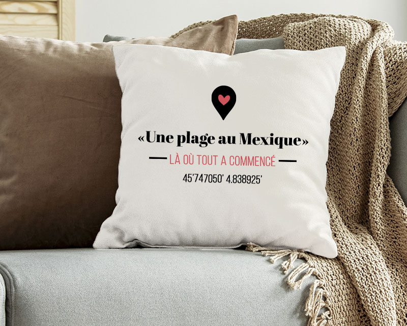 Coussin personnalisé - Là où tout a commencé