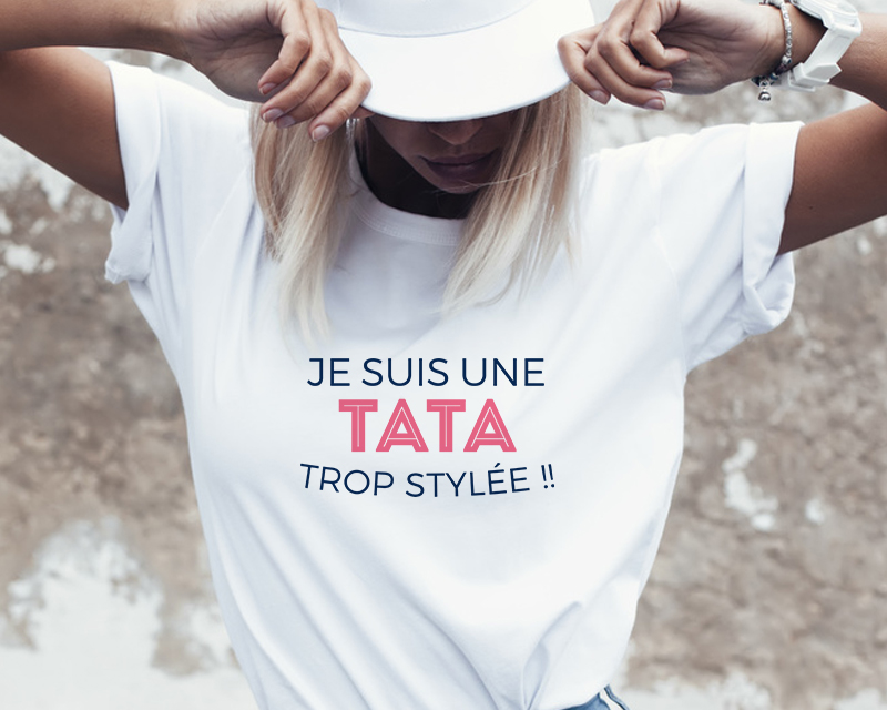 T-shirt Blanc Femme Personnalisable - Collection 'Je déchire'