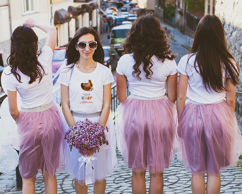 T-shirt femme personnalisé - Enterrement de vie de jeune fille