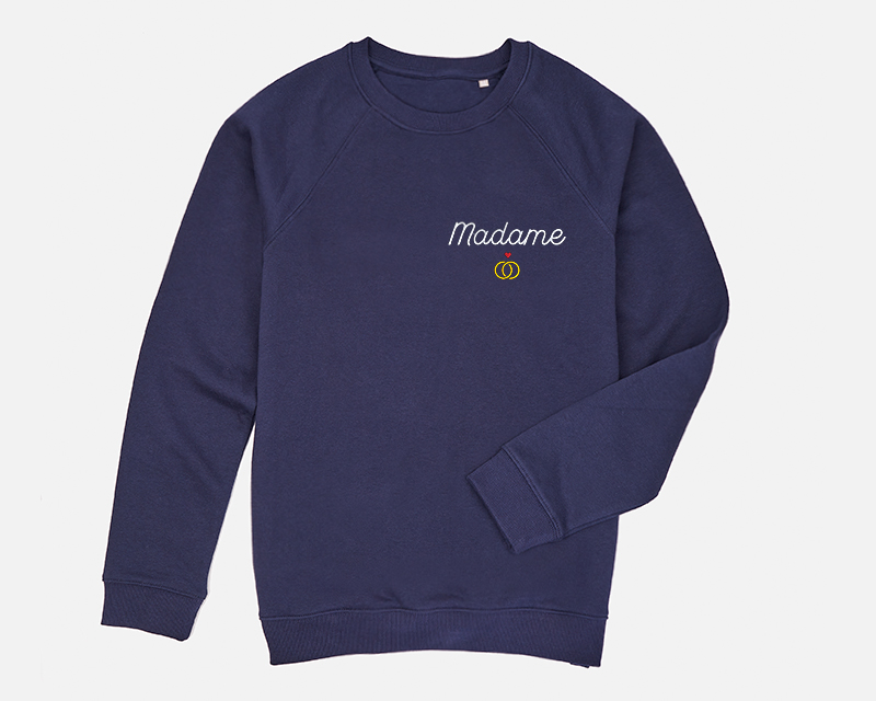 Sweat brodé personnalisé unisexe - Mariage