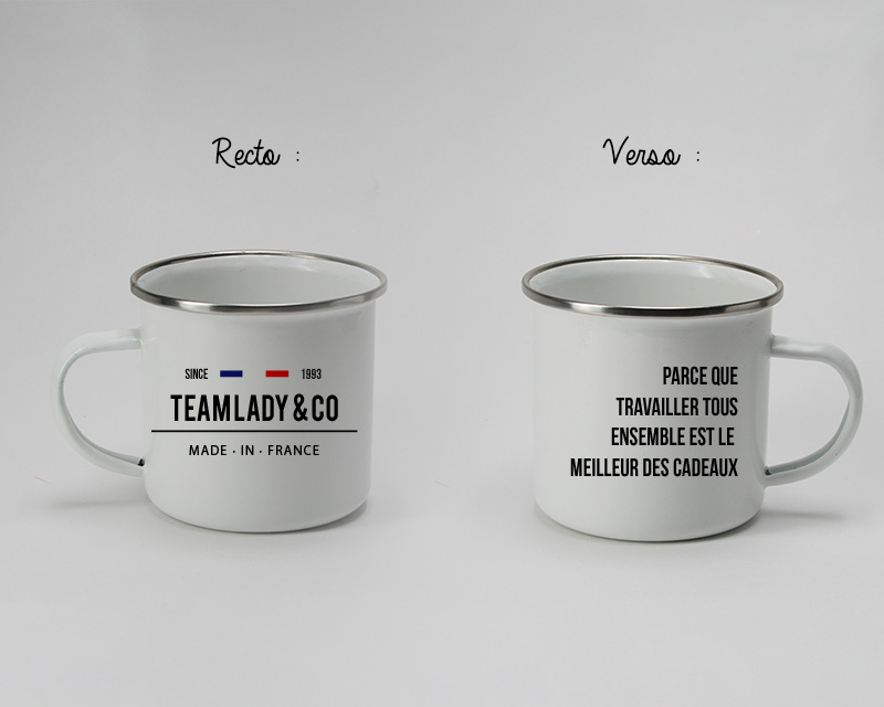 Tasse en émail personnalisée - French Touch