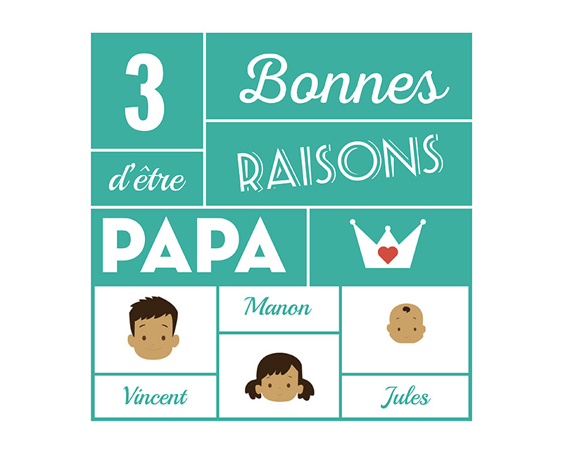 Tablier Les bonnes raisons d'être Papa Family Circus