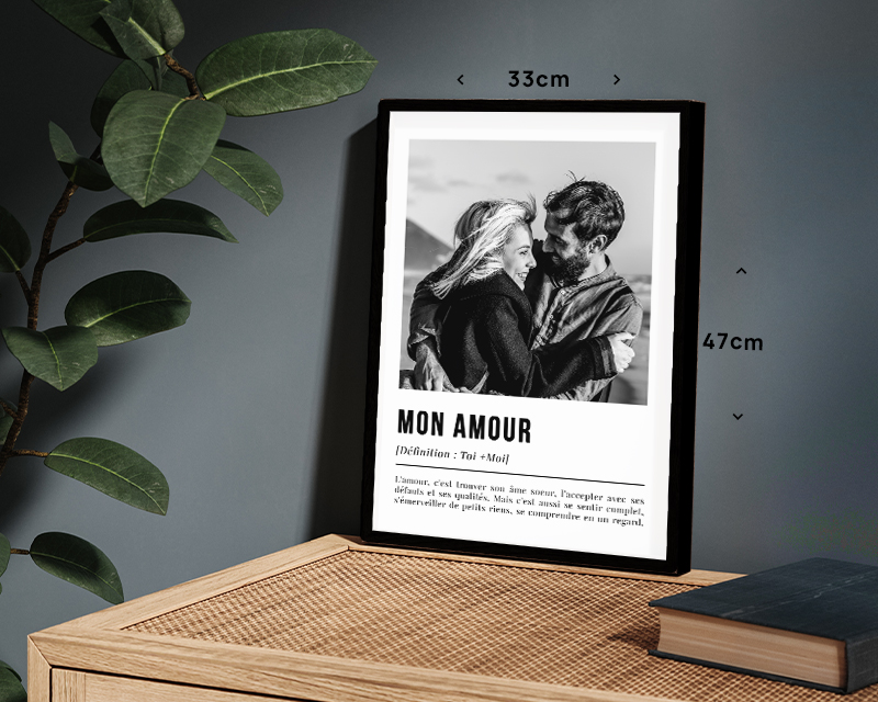 Affiche Définition avec photo - Amour