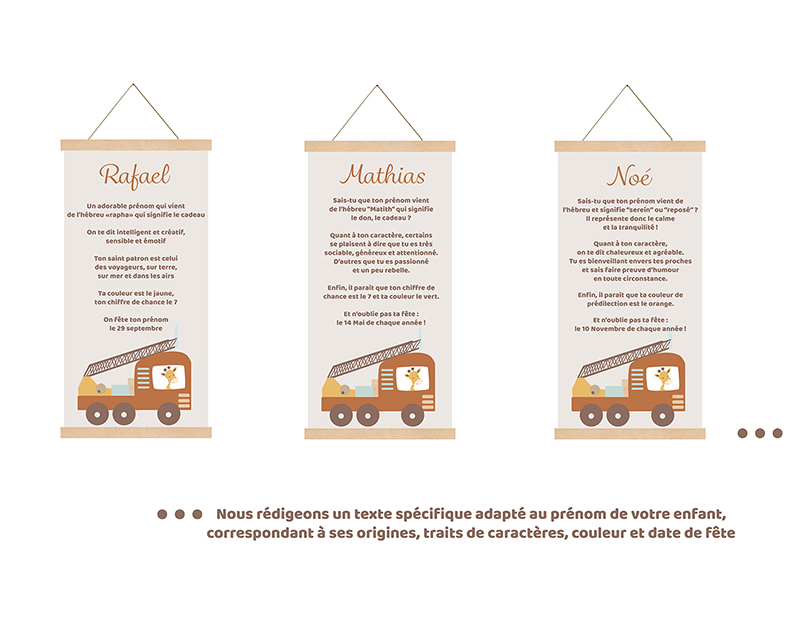 Affiche personnalisée au prénom de l'enfant