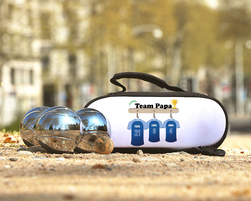 Sacoche de Pétanque personnalisable avec option Triplette de boules de pétanque - Dream Team de Papa