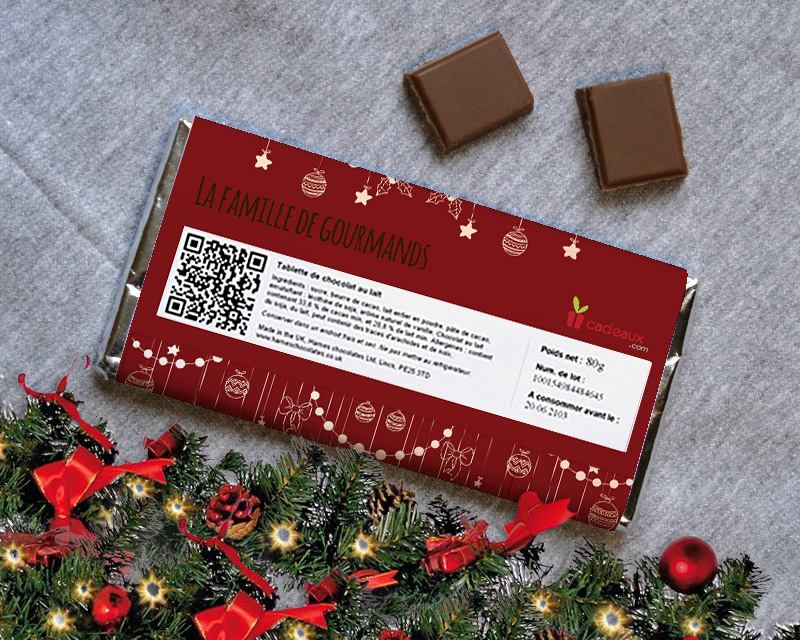 Tablette de chocolat Family Circus Noël
