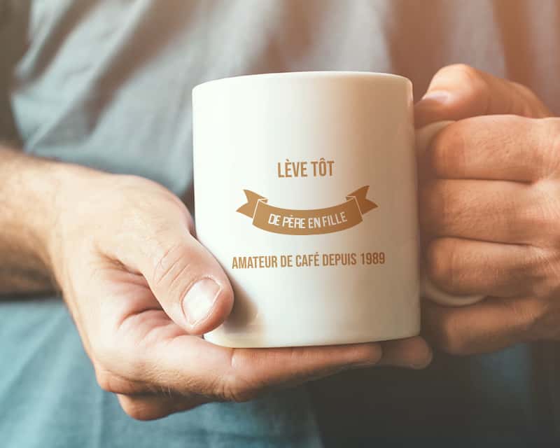 Mug personnalisé - De Père en Fils - Fille
