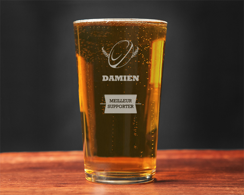 Verre à bière personnalisé - Rugby