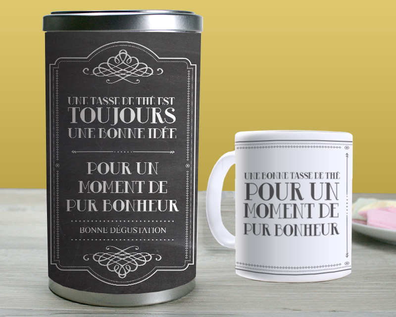 Boîte de thés Bonheur et son mug