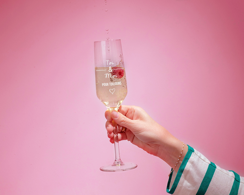Lot de 2 Flûtes à Champagne Personnalisables  - Jour de rencontre