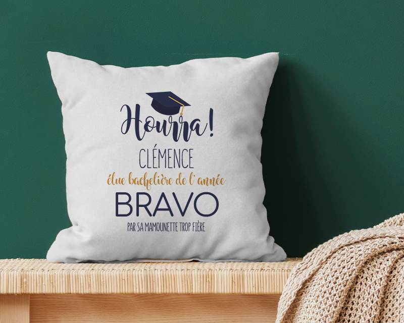 Coussin personnalisé - Collection diplomé(e)