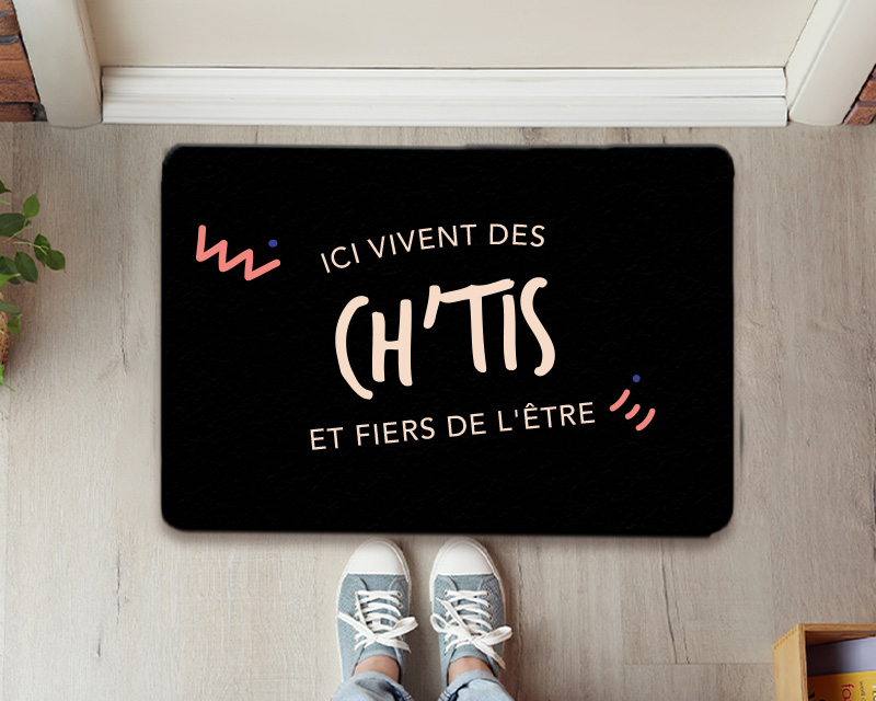 Paillasson personnalisé - Ici vivent des Ch'tis