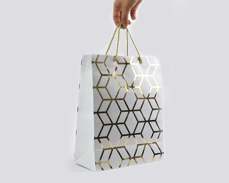 Sac Cadeau Graphique Doré
