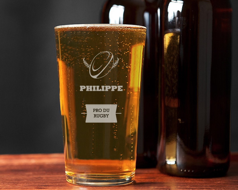 Verre à bière personnalisé - Rugby