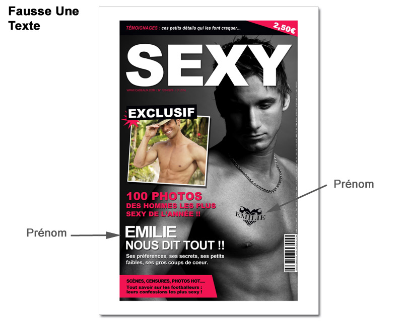 Fausse Une de Magazine - Sexy Homme