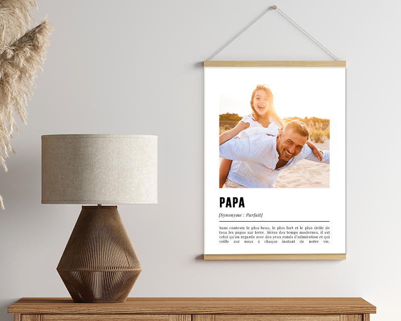 Affiche personnalisée Définition avec photo - Papa