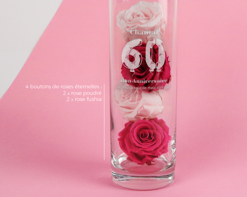 Vase Personnalisable Gravé - Collection ballons d'anniversaire