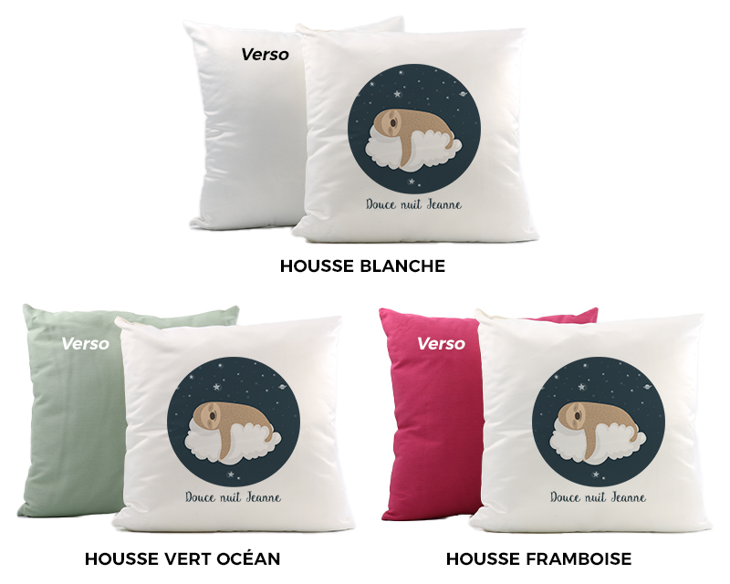 Coussin personnalisé - Collection Paresseux - Douce Nuit