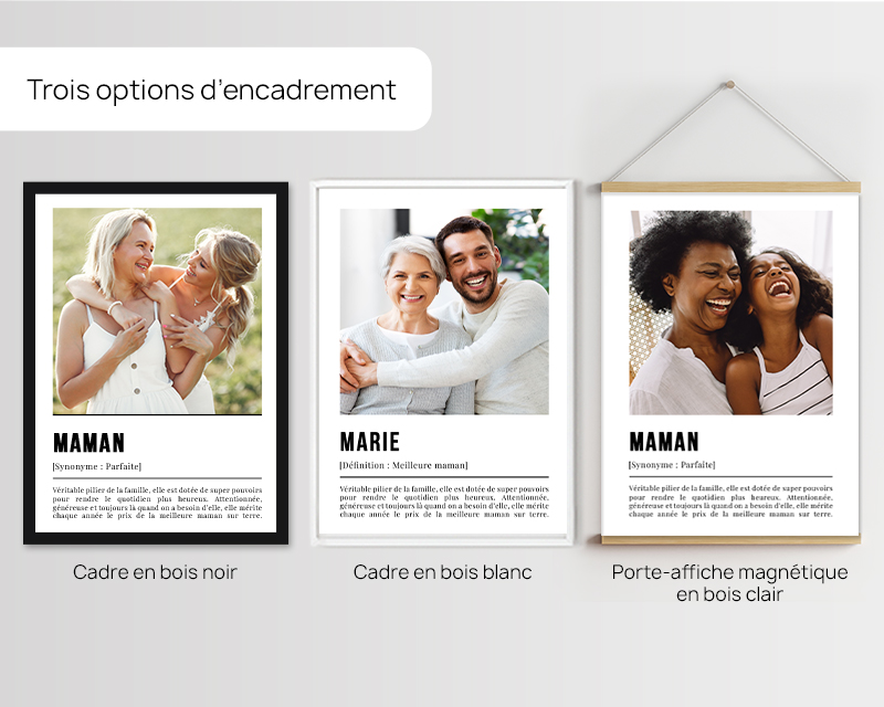 Affiche Définition avec photo - Maman