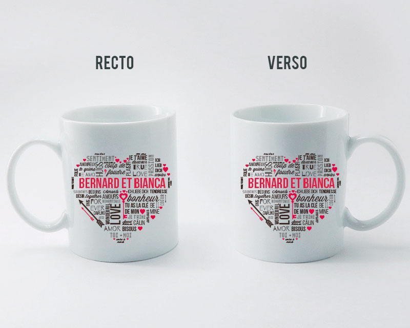 Mug personnalisé - Mots d'Amour