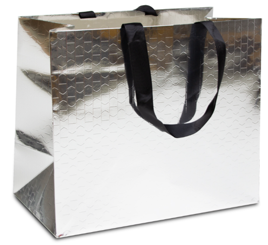 Sac cadeau argenté - 32x27cm