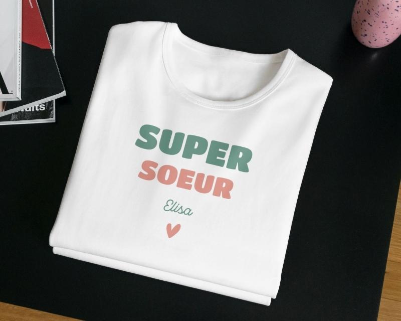 T-shirt femme personnalisé - Super Soeur