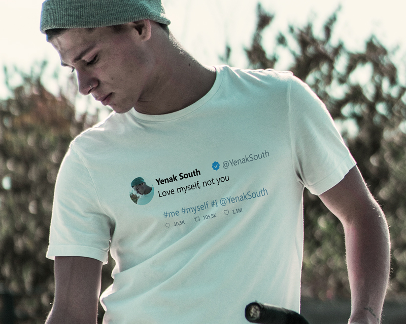 T-shirt blanc Homme Personnalisable - Tweet Célèbre