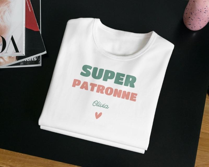 T-shirt femme personnalisé - Super Patronne