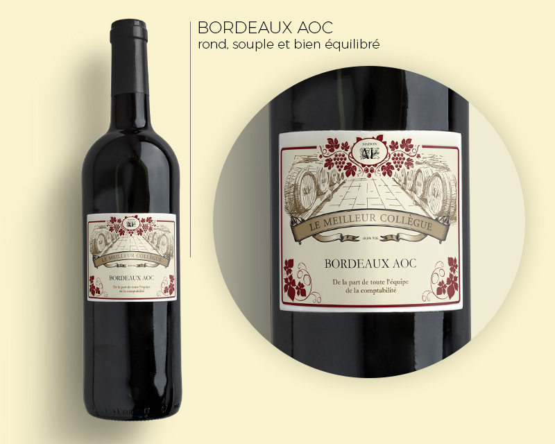 Bouteilles de vin de Bordeaux personnalisées