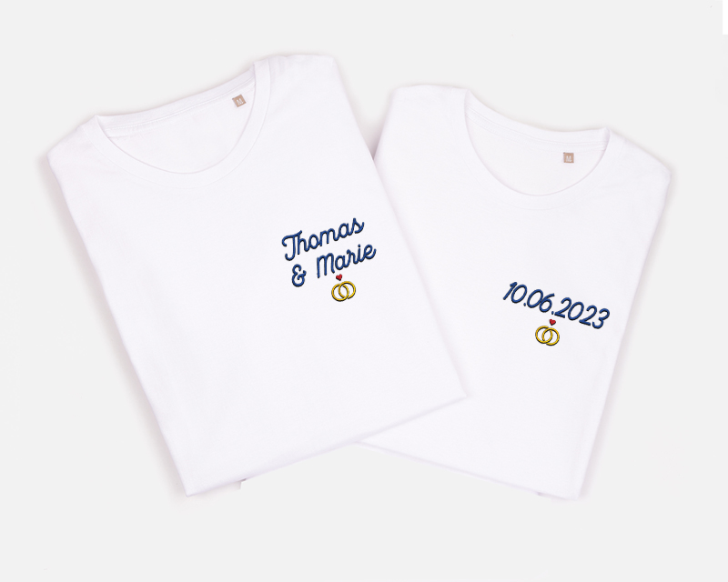 T-shirt brodé Mariage pour homme