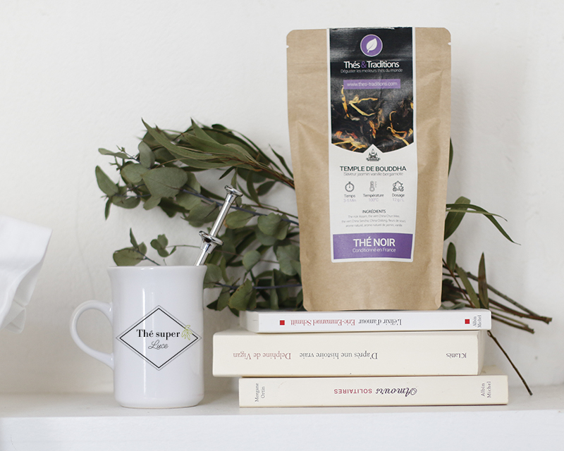 Coffret mug personnalisé, thé et boule à thé