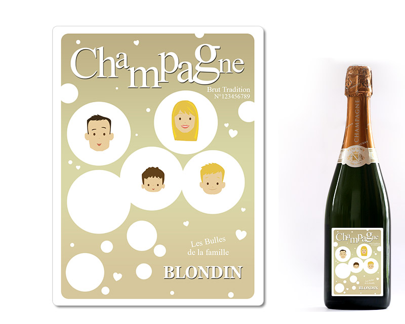Champagne Personnalisable - Collection Family Circus