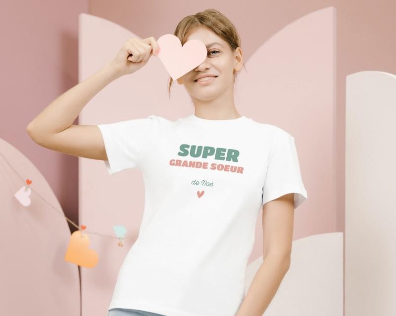 T-shirt femme personnalisé - Super Grande soeur