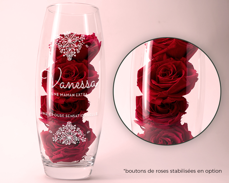 Vase ovale personnalisable