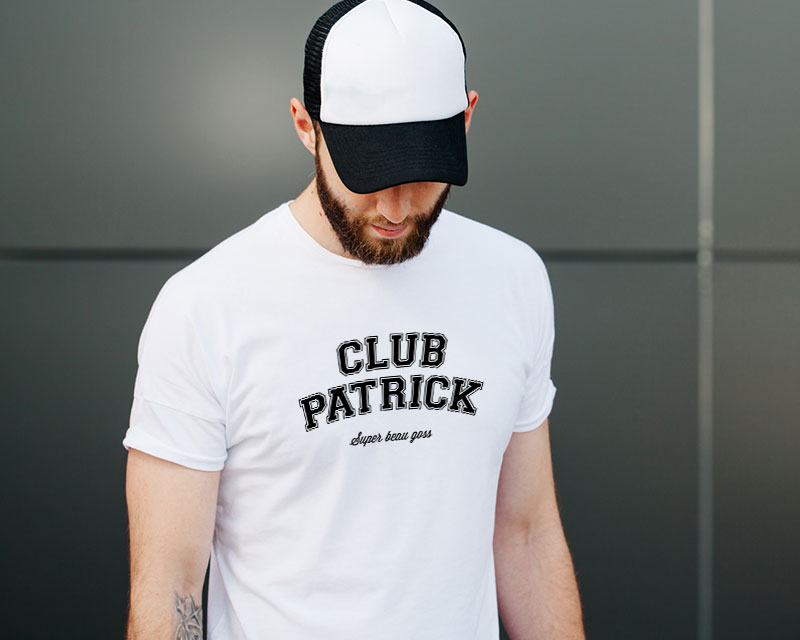 T-shirt blanc homme Club