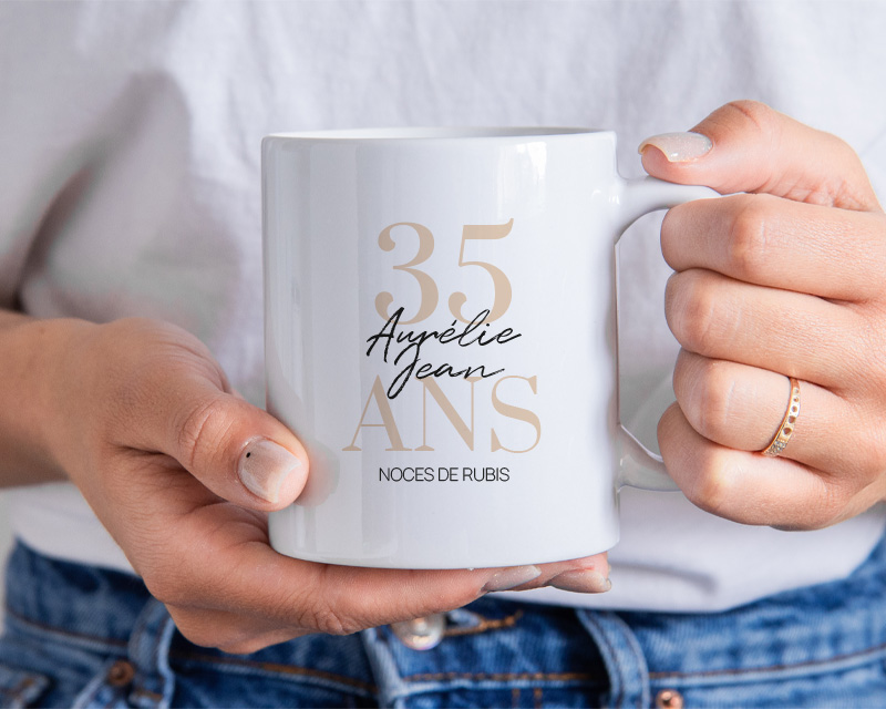 Mug personnalisé Cadeau 35 ans de mariage