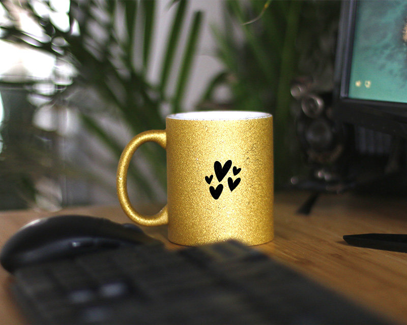 Mug à paillettes personnalisé - Doré ou Bleu argent - Meilleure du Monde