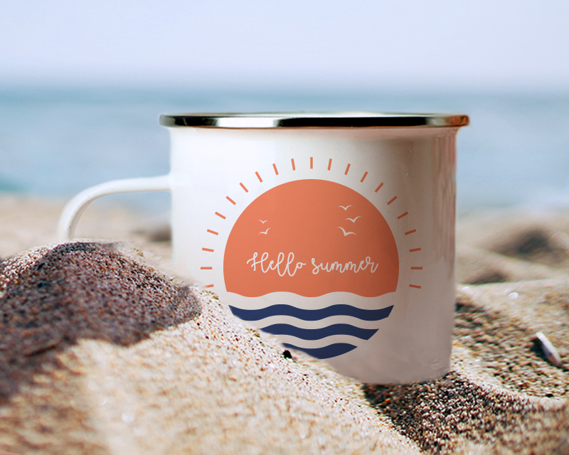 Tasse en émail personnalisée - Summer Vibes