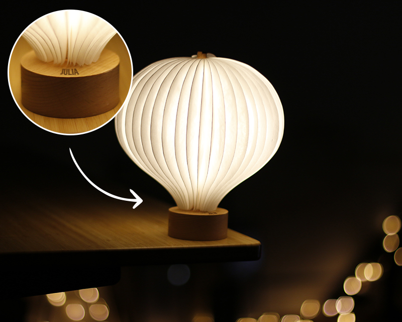 Lampe pliante forme ballon - Message