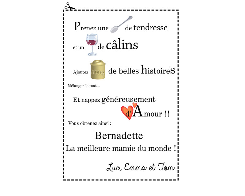 Tablier un Amour de Mamie