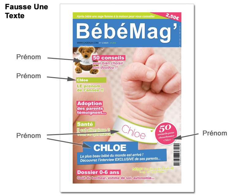 Fausse Une de Magazine - Bébé