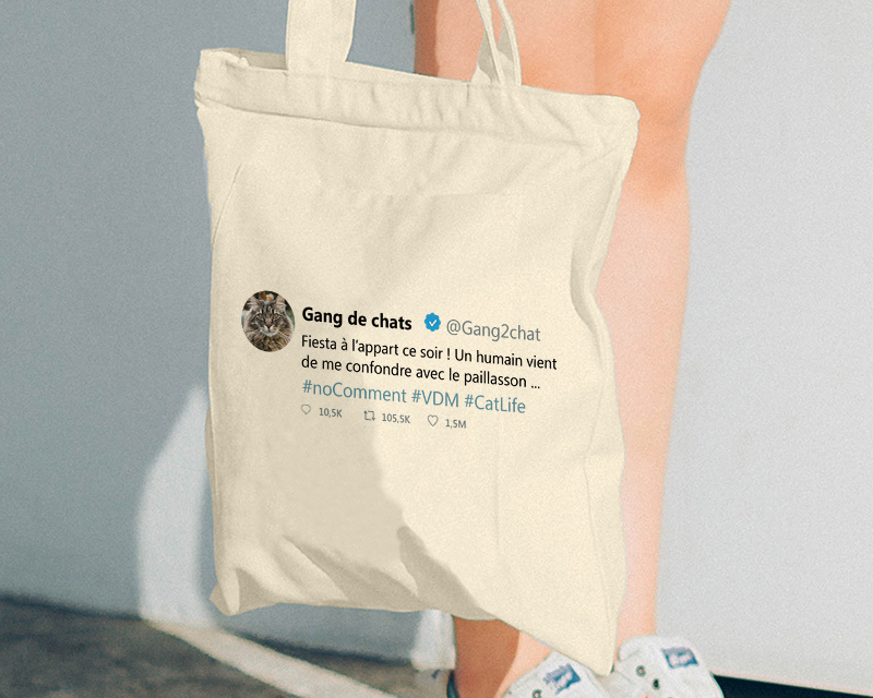 Tote Bag Personnalisable - Tweet Célèbre - 100% coton naturel