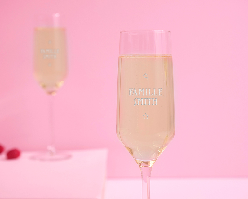 Lot de 2 Flûtes à Champagne Personnalisables - Famille